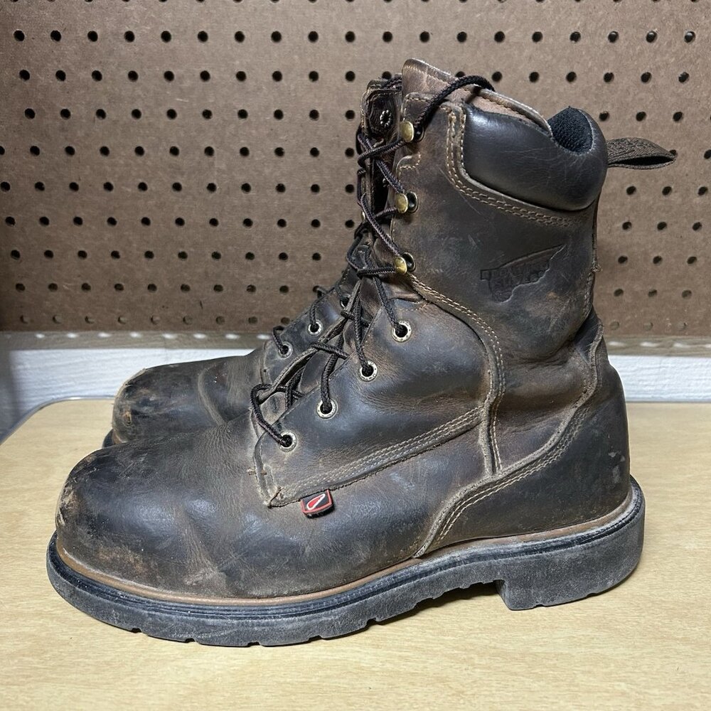 Red Wing Shoes 2203 Steel Toe Boots Mens Size 8.5 H Brown Leather
